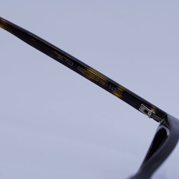 Saint Laurent SL703 002 Sunglasses Dark Havana Cat Eye Frame, Grey Lenses - Picture 5 of 10